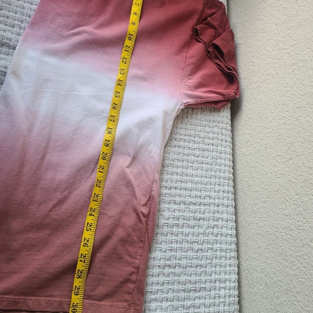 Zenana Dip Dye Short Sleeve Round Neck Top Size L - Picture 7 of 8